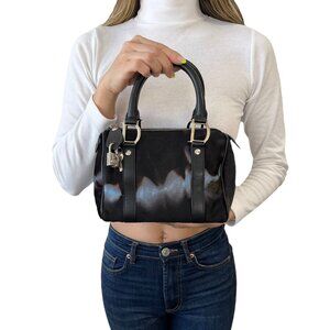 Christian Dior Vintage Mini Bowler Bag Padlock Tie Dye Calf Hair [106100]